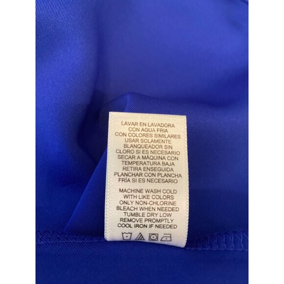 Milly Sapphire Blue Sleeveless A-Line Dress Back Zipper Size 4 - Picture 5 of 10